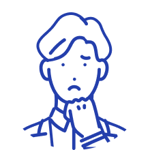 困っている顔のイラスト
